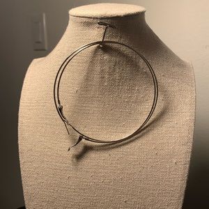 Large hoop earrings lightweight Silver